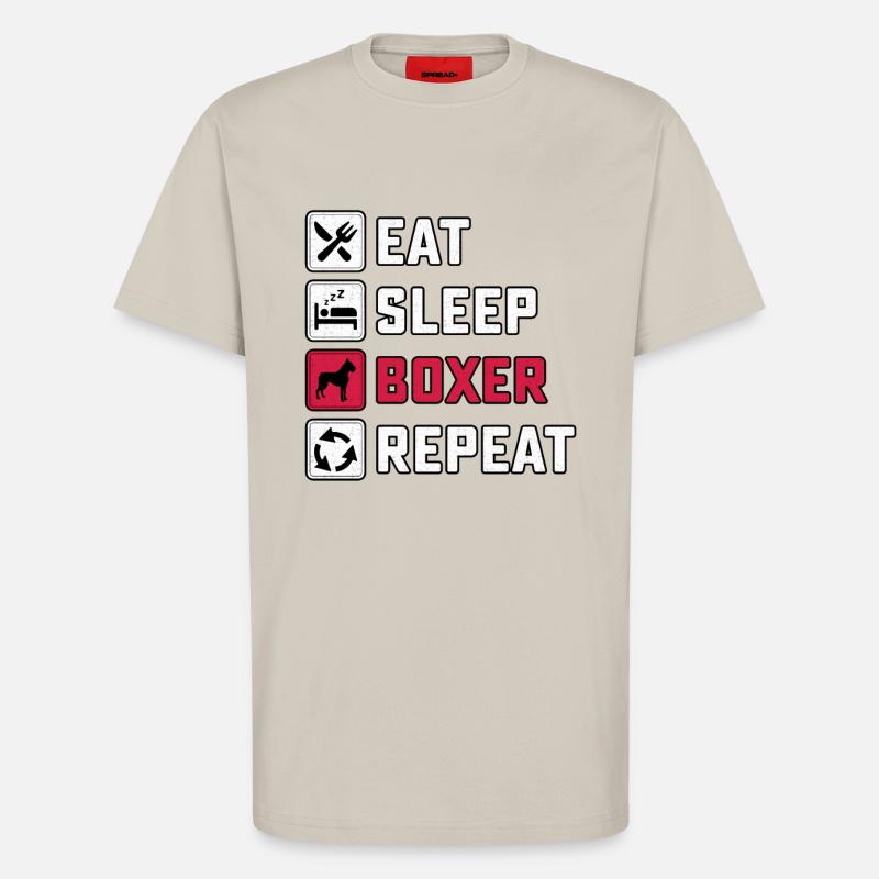 Eat Sleep Boxer Repeat - T-Shirt - made by SPREAD - WARM CLAY