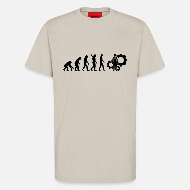 Evolution Techniker Technik b - T-Shirt - made by SPREAD - WARM CLAY