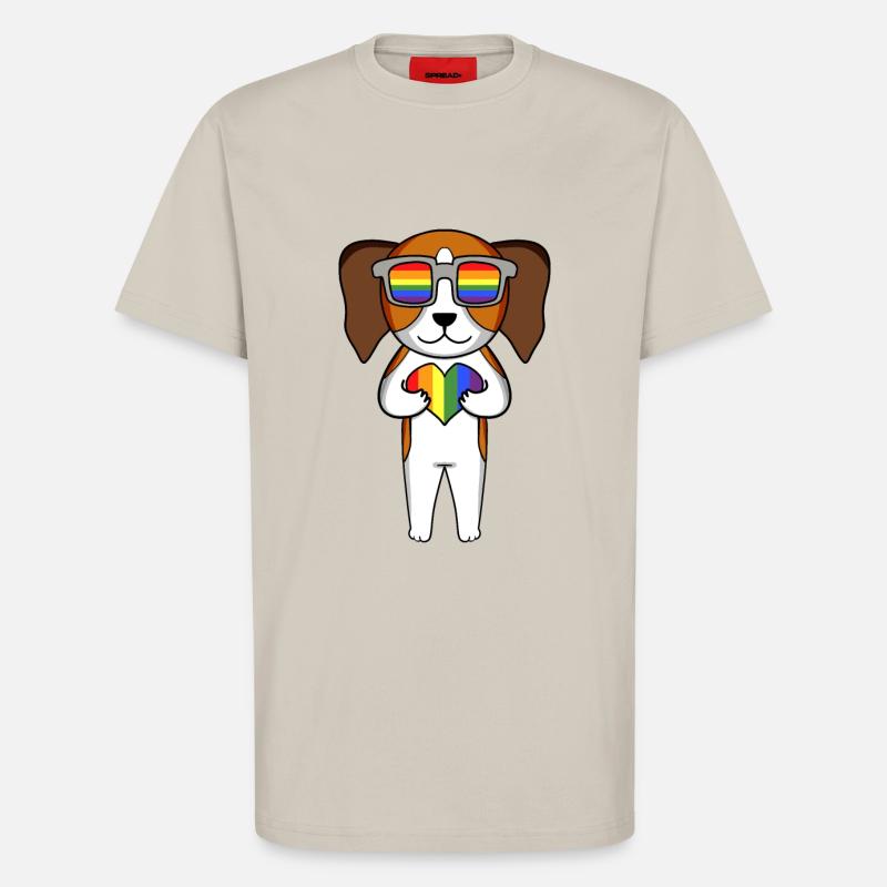 LGBT Hund Beagle Regenbogen - T-Shirt - made by SPREAD - WARM CLAY