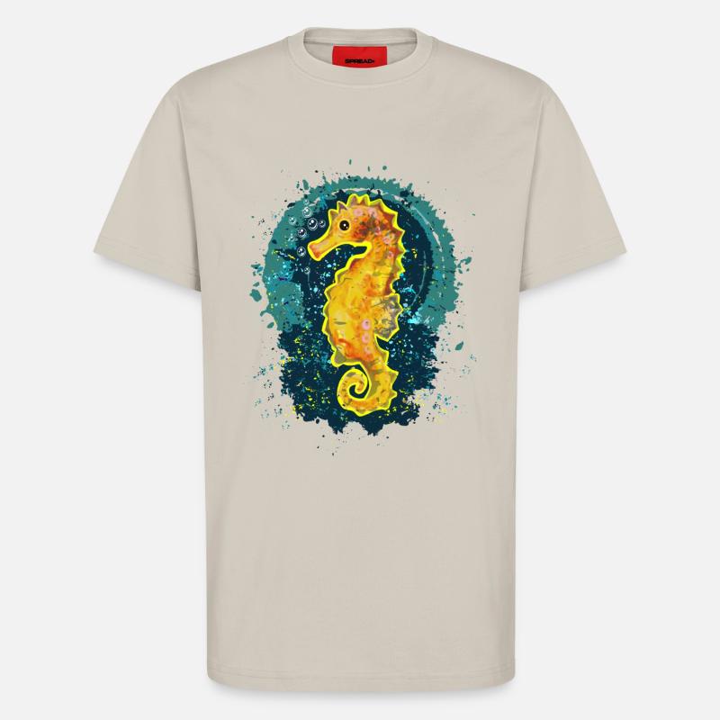Fröhliches Seepferdchen - T-Shirt - made by SPREAD - WARM CLAY
