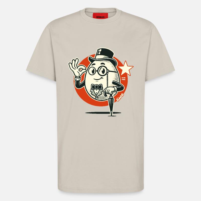 L’œuf du gentleman élégant - T-shirt bio décontracté fabriqué en UE - WARM CLAY