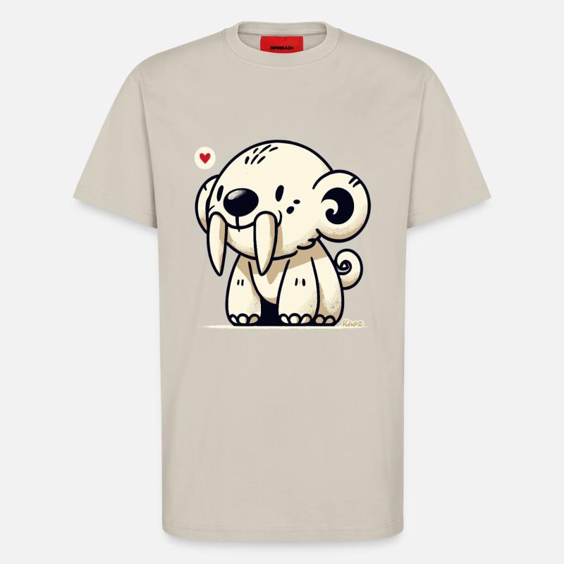 Süßes Säbelzahn-Tier - T-Shirt - made by SPREAD - WARM CLAY