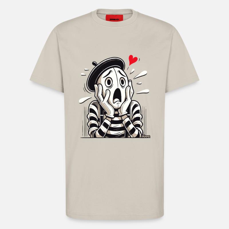 Dramatischer Pantomime – Liebe oder Verzweiflung? - T-Shirt - made by SPREAD - WARM CLAY
