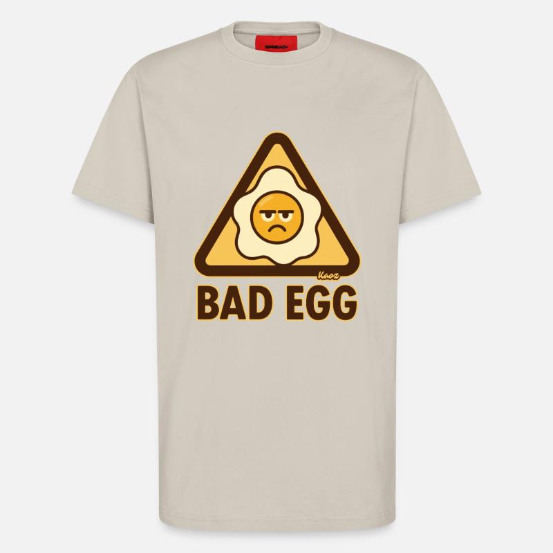 Schlechtes Ei mit mieser Laune - T-Shirt - made by SPREAD - WARM CLAY