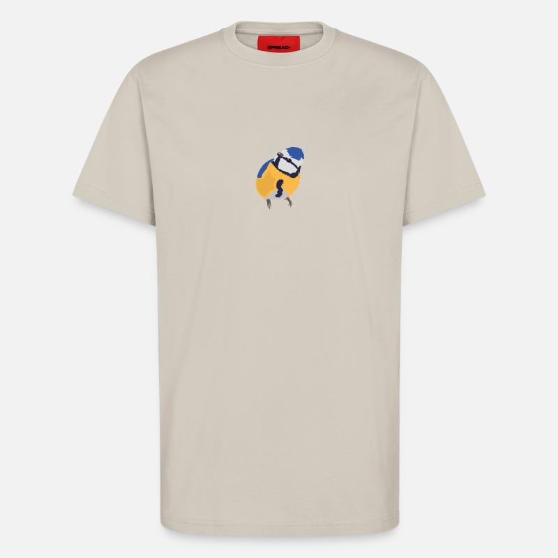 Blaumeise blue tit - T-Shirt - made by SPREAD - WARM CLAY