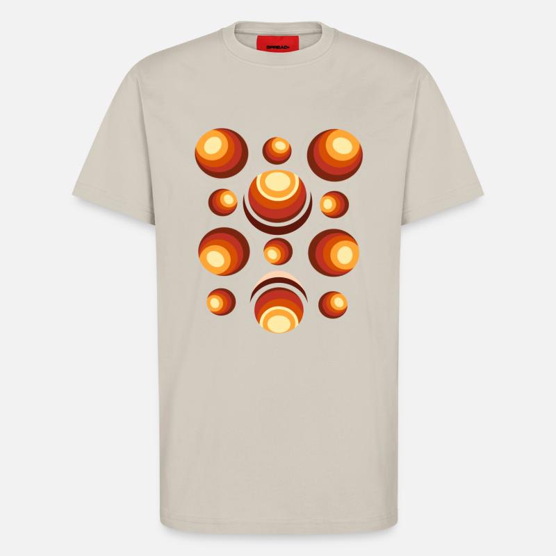 Retro Circle Pattern 70s Crescent - T-Shirt - made by SPREAD - WARM CLAY