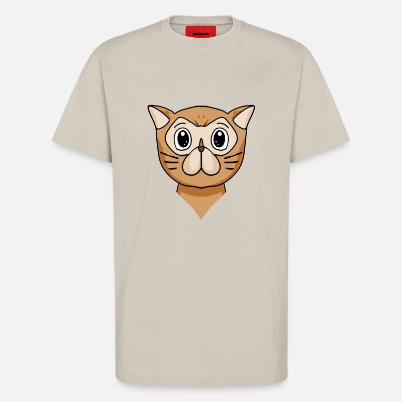 Chat persan Chat Race Chat - T-shirt bio décontracté fabriqué en UE - WARM CLAY