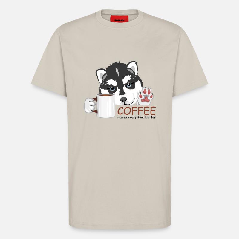 Coffee makes everything better - T-Shirt - made by SPREAD - WARM CLAY