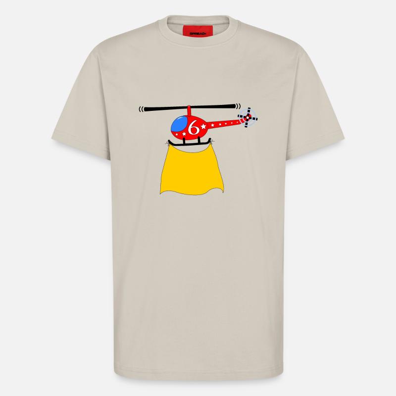 Helicopter Birthday 6 - T-Shirt - made by SPREAD - WARM CLAY