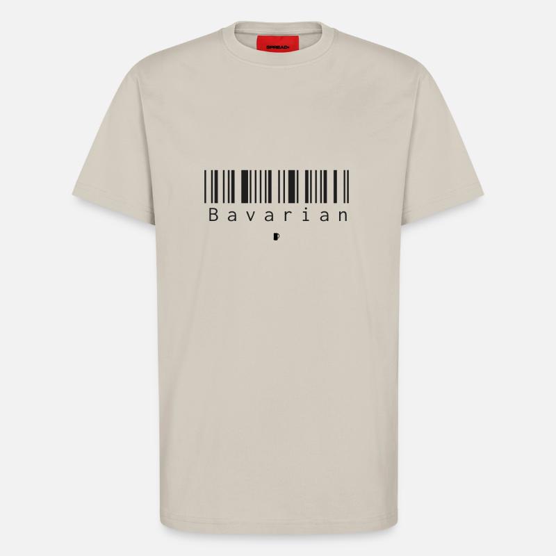 Bavarian Barcode - T-Shirt - made by SPREAD - WARM CLAY