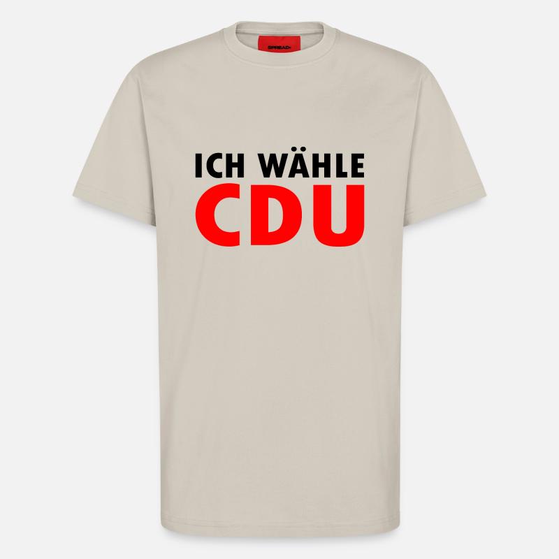 Ich wähle cdu - T-Shirt - made by SPREAD - WARM CLAY
