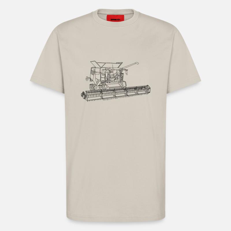 Moissonneuses-batteuses Constructeurs de machines agricoles - T-shirt bio décontracté fabriqué en UE - WARM CLAY