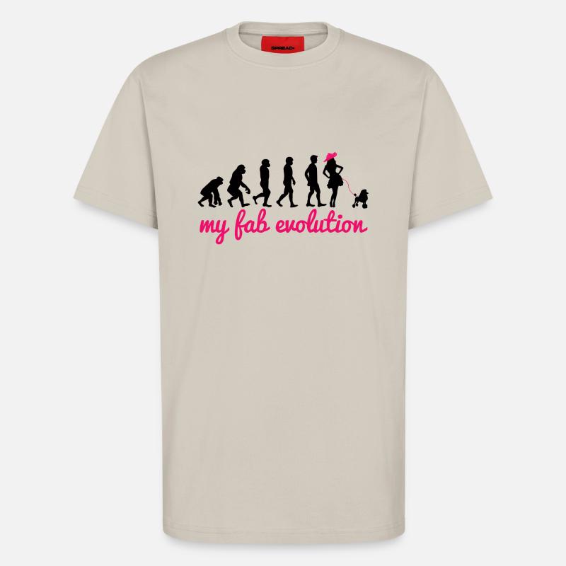 Hund / Pudel: My Fab Evolution - T-Shirt - made by SPREAD - WARM CLAY