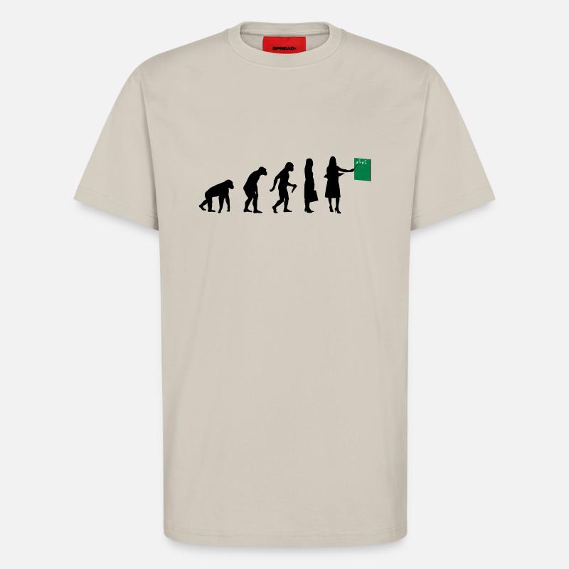 Lehrer Evolution - T-Shirt - made by SPREAD - WARM CLAY