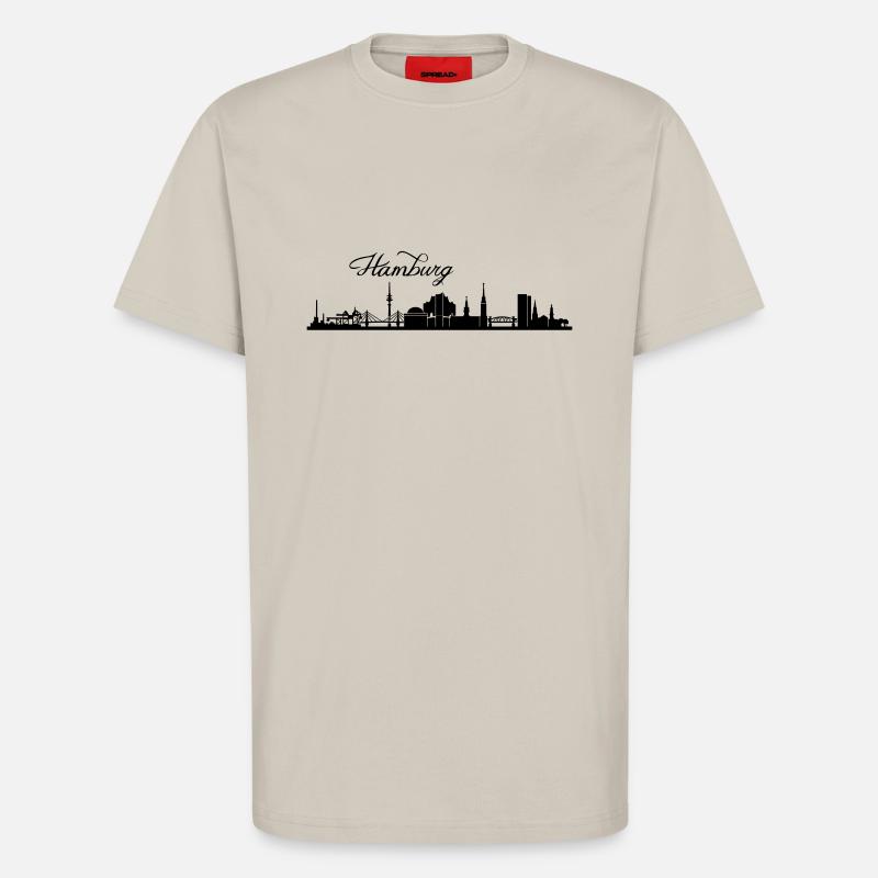 Hamburger Skyline - T-Shirt - made by SPREAD - WARM CLAY