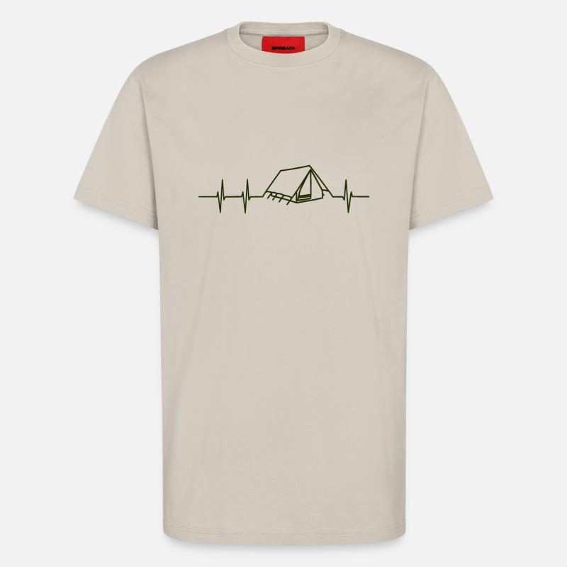 Herzfrequenz Camping - T-Shirt - made by SPREAD - WARM CLAY