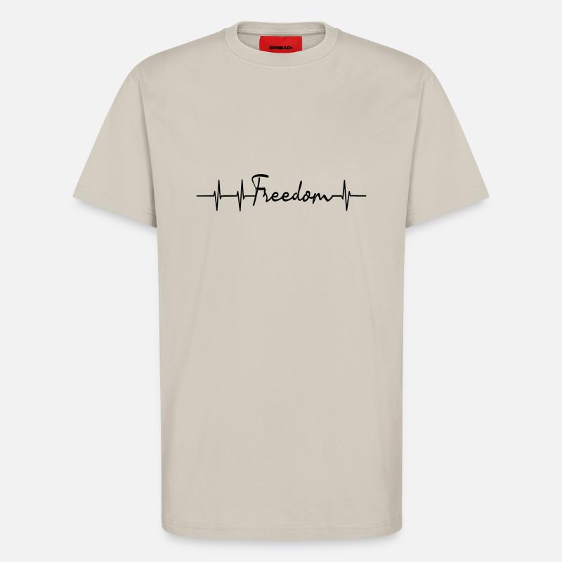 Freedom Herzfrequenz - T-Shirt - made by SPREAD - WARM CLAY