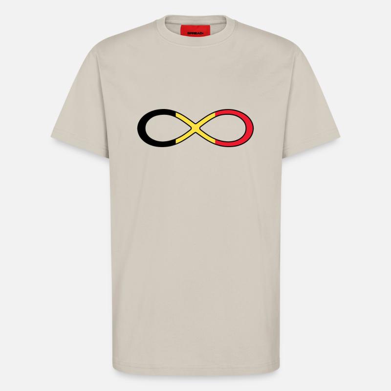 Icône de drapeau drapeau Belgique - T-shirt bio décontracté fabriqué en UE - WARM CLAY