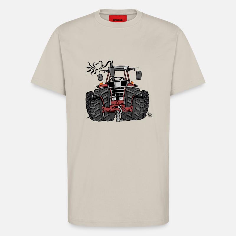 0097 Roter Traktor - T-Shirt - made by SPREAD - WARM CLAY