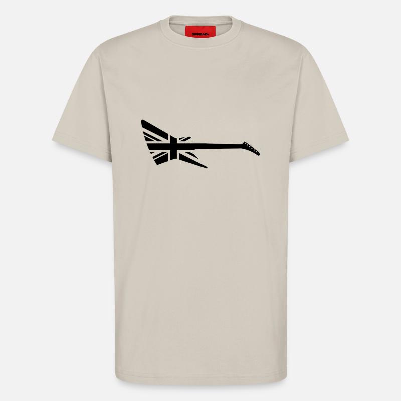 guitar union jack - T-Shirt - made by SPREAD - WARM CLAY
