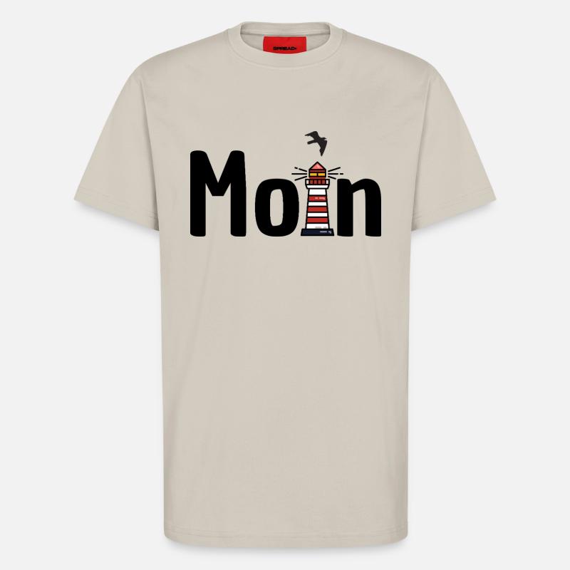 Moin Leuchtturm Möwe - T-Shirt - made by SPREAD - WARM CLAY
