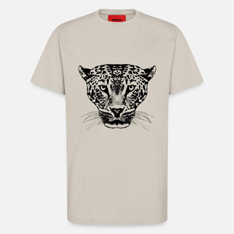 Leopard / Kopf - T-Shirt - made by SPREAD - WARM CLAY
