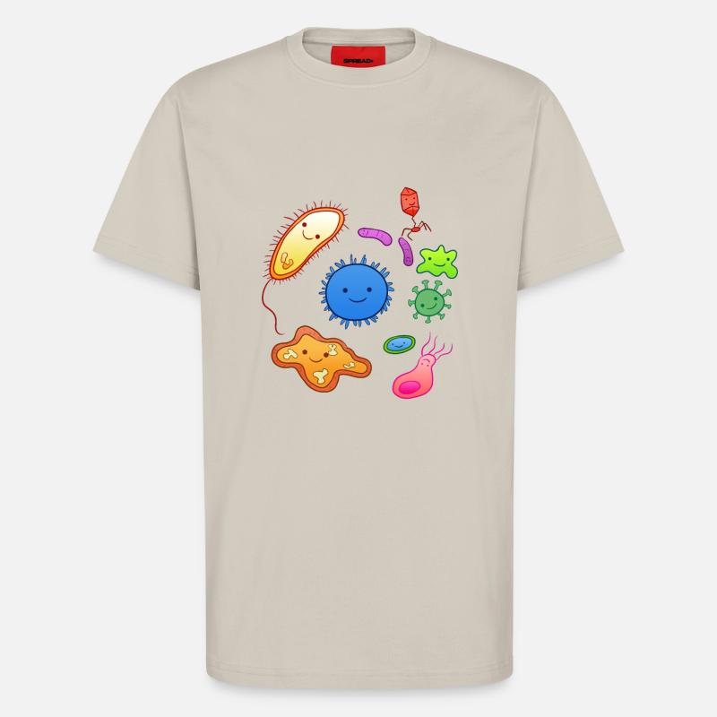 Microbacteria - T-Shirt - made by SPREAD - WARM CLAY