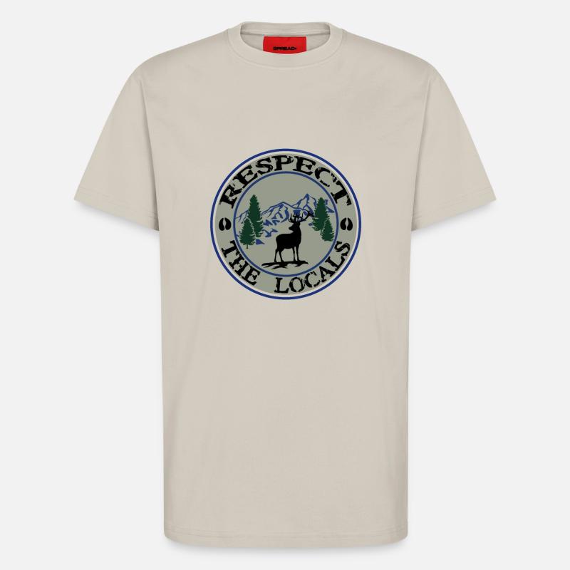 Hirsch Naturschutz - T-Shirt - made by SPREAD - WARM CLAY