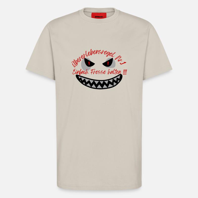 "Überlebensregel Nr 1" Design Subtil - T-Shirt - made by SPREAD - WARM CLAY