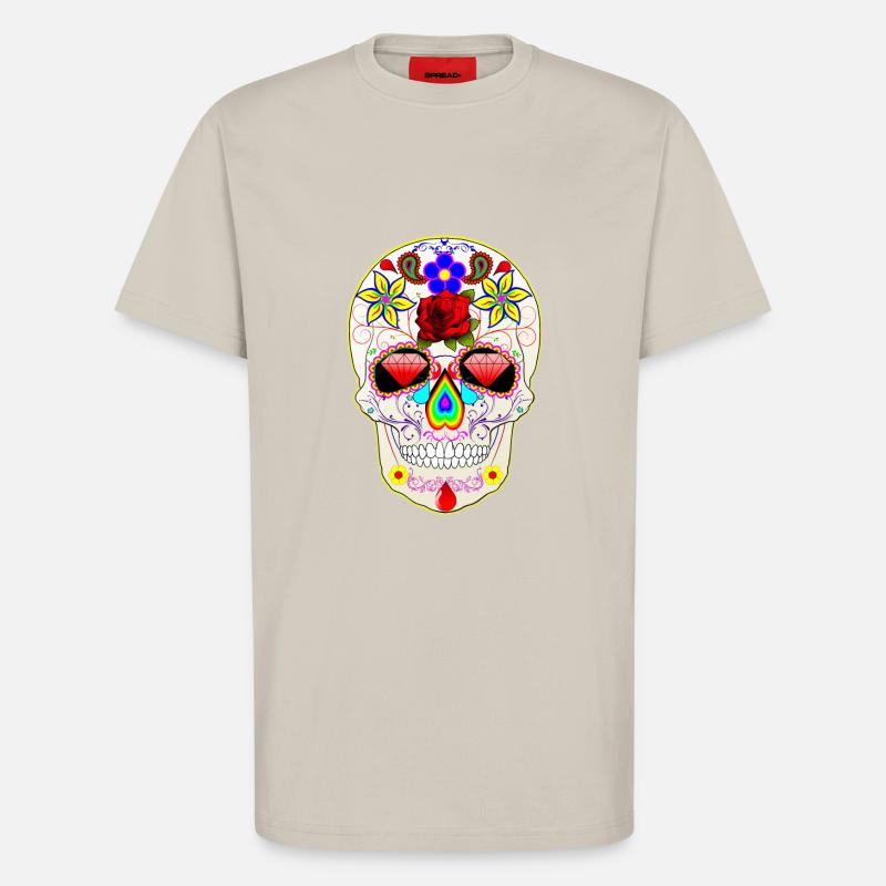 mexikanischer Schädel - T-Shirt - made by SPREAD - WARM CLAY