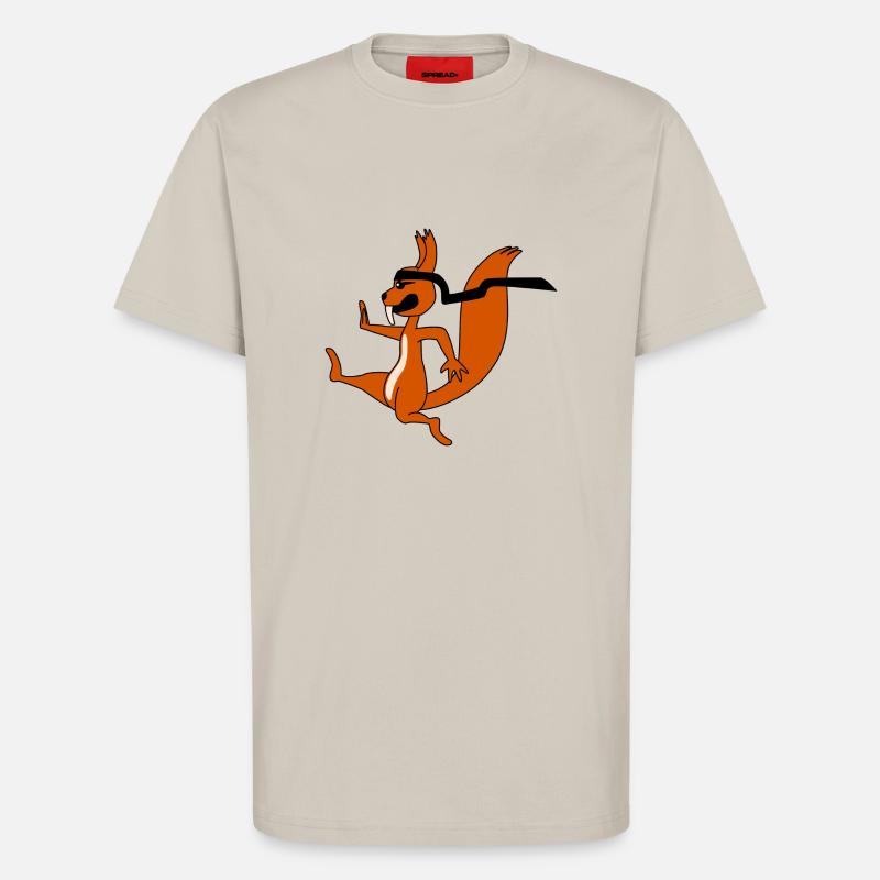 Ninja Eichhörnchen - T-Shirt - made by SPREAD - WARM CLAY