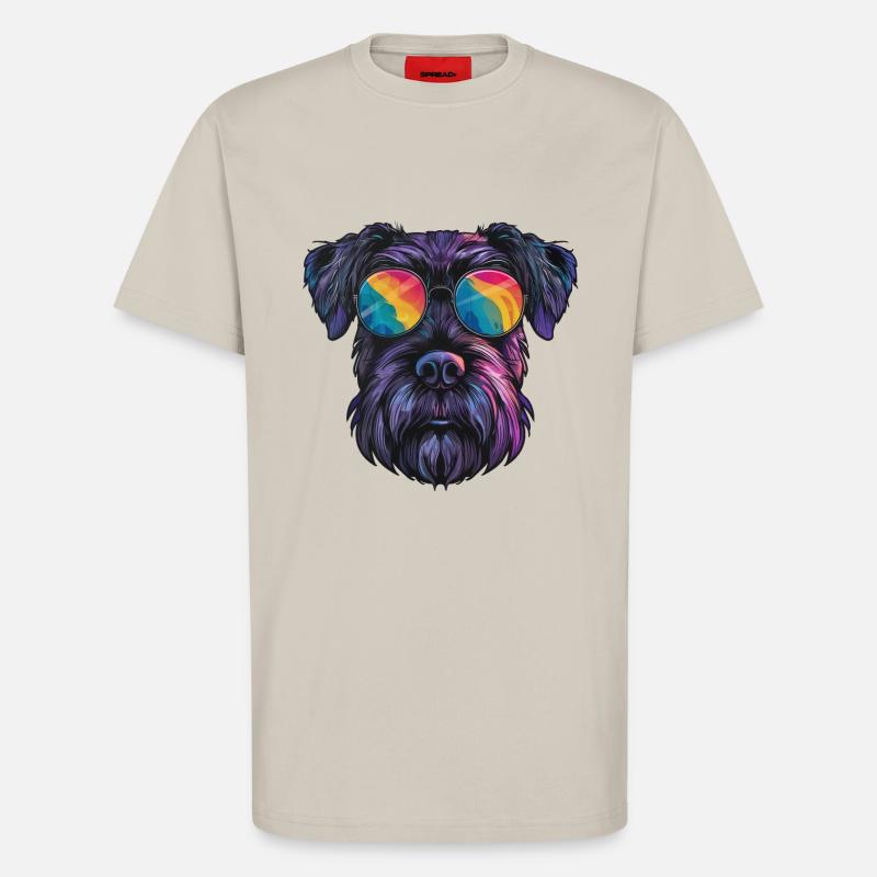 Schnauzer Géant, Schnauzer Géant, Chien - T-shirt bio décontracté fabriqué en UE - WARM CLAY