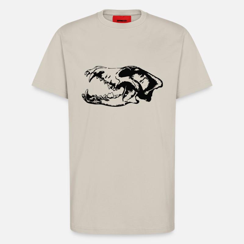 Wolf Schädel - T-Shirt - made by SPREAD - WARM CLAY