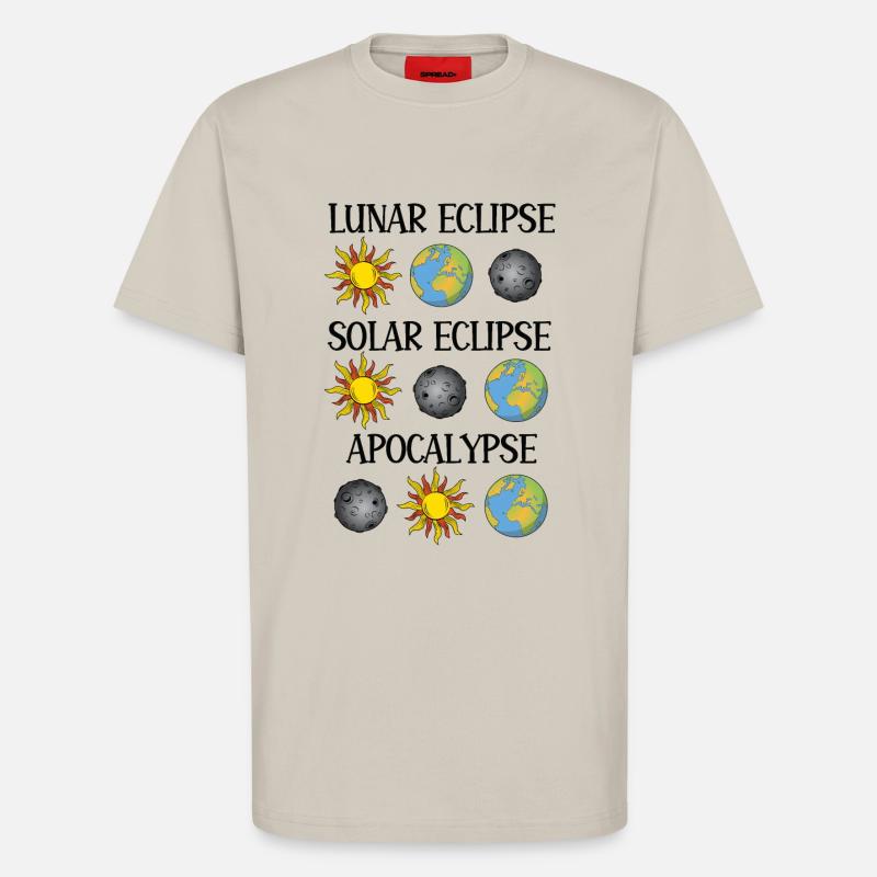 Éclipse lunaire Éclipse solaire Apocalypse - T-shirt bio décontracté fabriqué en UE - WARM CLAY