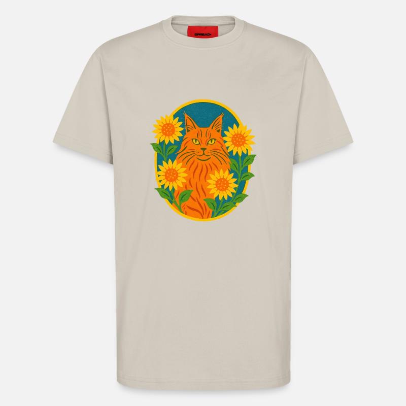 Ginger Kitty Katze - T-Shirt - made by SPREAD - WARM CLAY