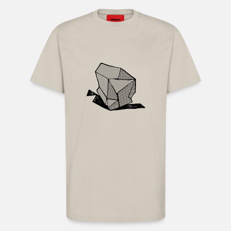 ROCK Nr. 1 bw - T-Shirt - made by SPREAD - WARM CLAY