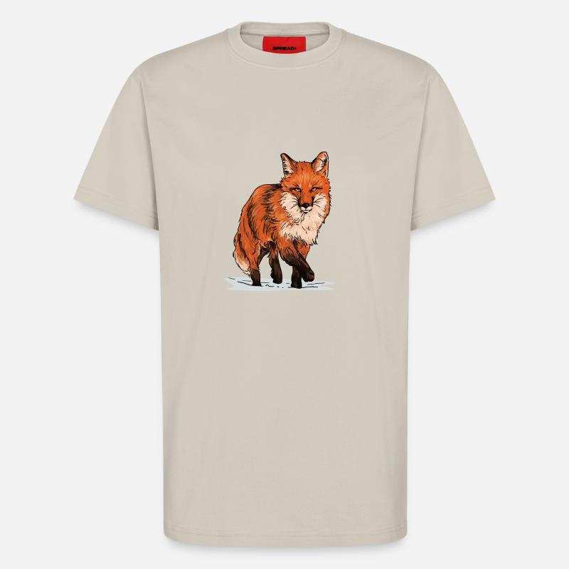 Fuchs in Wildbahn - T-Shirt - made by SPREAD - WARM CLAY