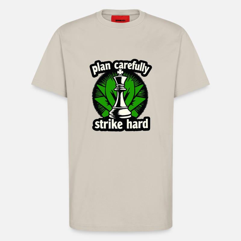 Schach plan carefully strike hard - T-Shirt - made by SPREAD - WARM CLAY