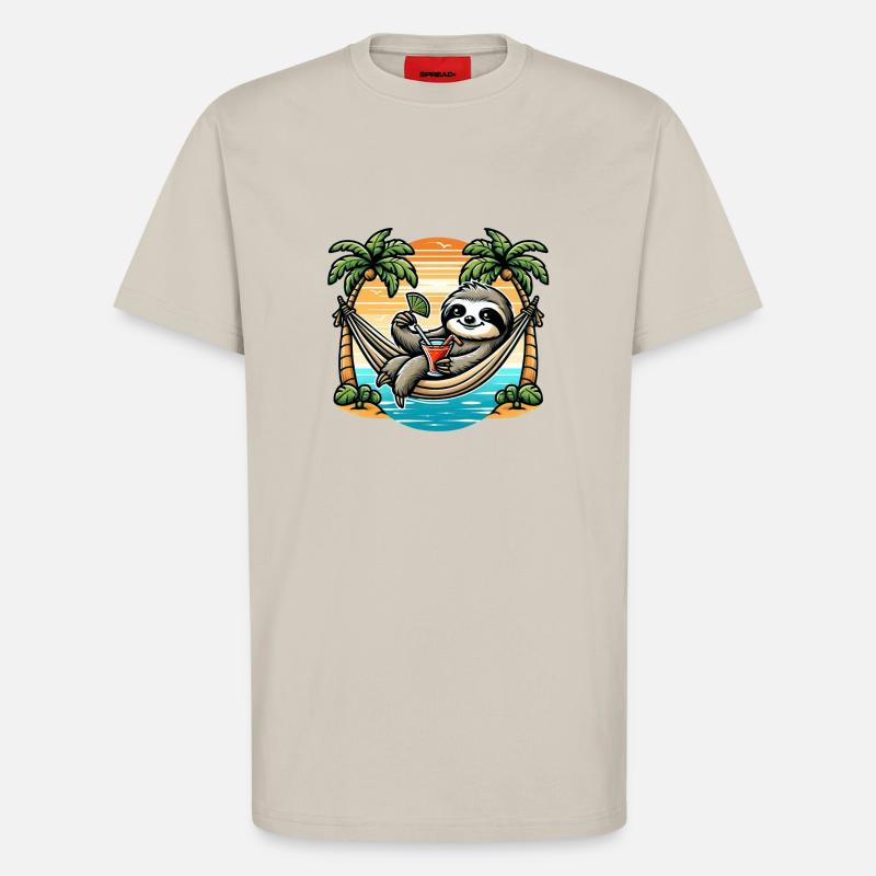 Faultier in Hängematte - T-Shirt - made by SPREAD - WARM CLAY