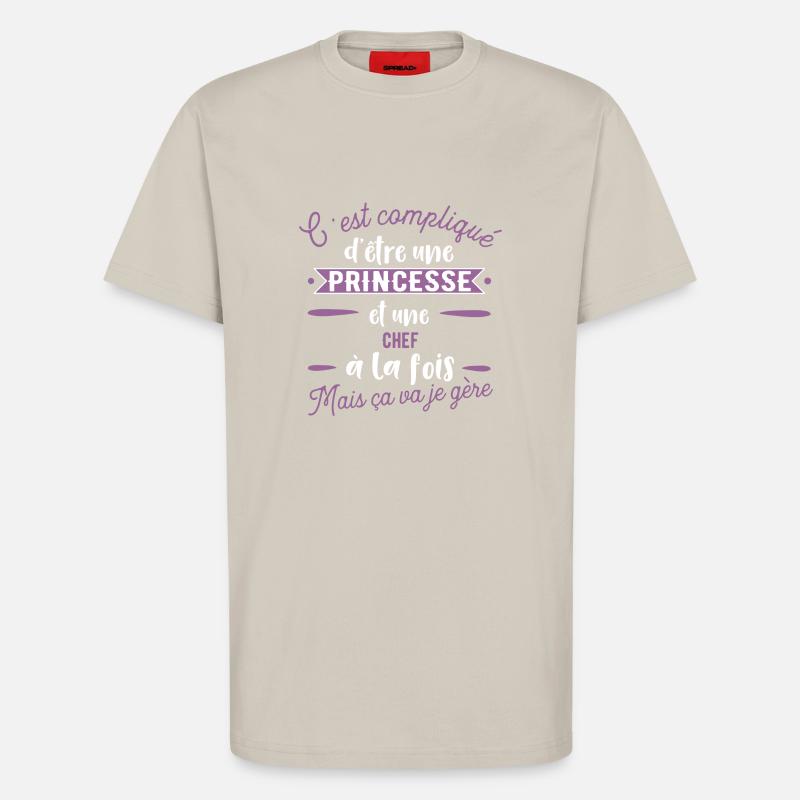 Princesse Chef cadeau métier - T-shirt bio décontracté fabriqué en UE - WARM CLAY