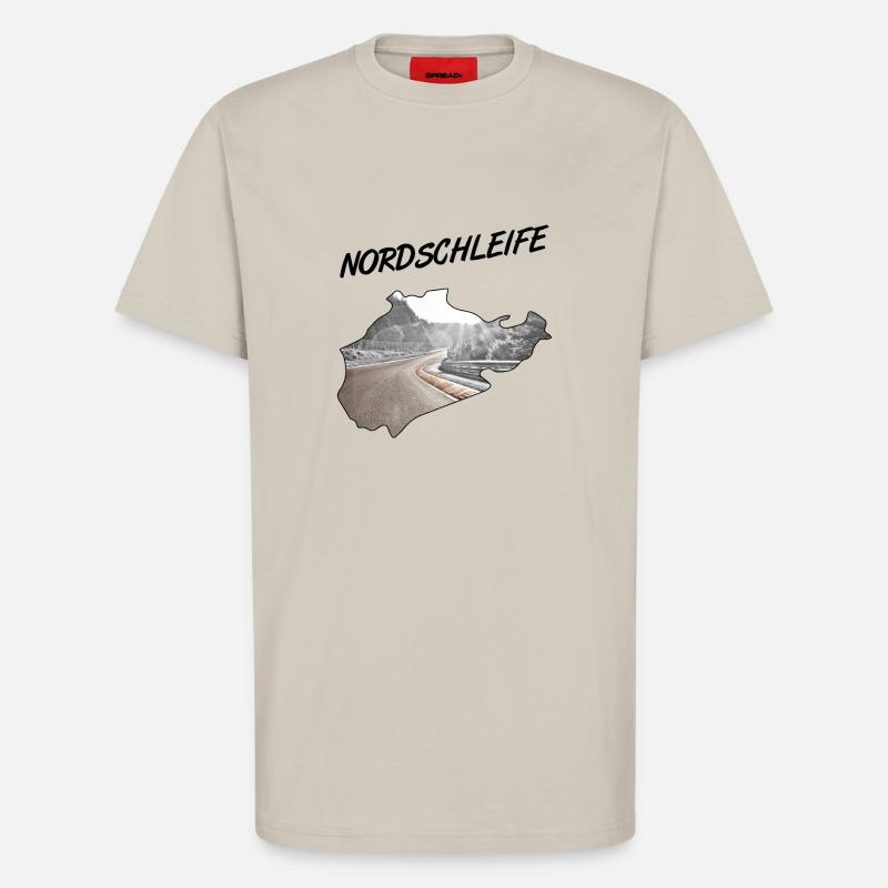 Nordschleife - T-shirt bio décontracté fabriqué en UE - WARM CLAY