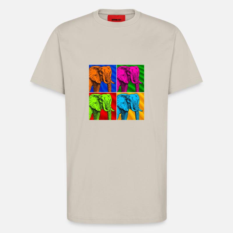 Elefant - T-Shirt - made by SPREAD - WARM CLAY