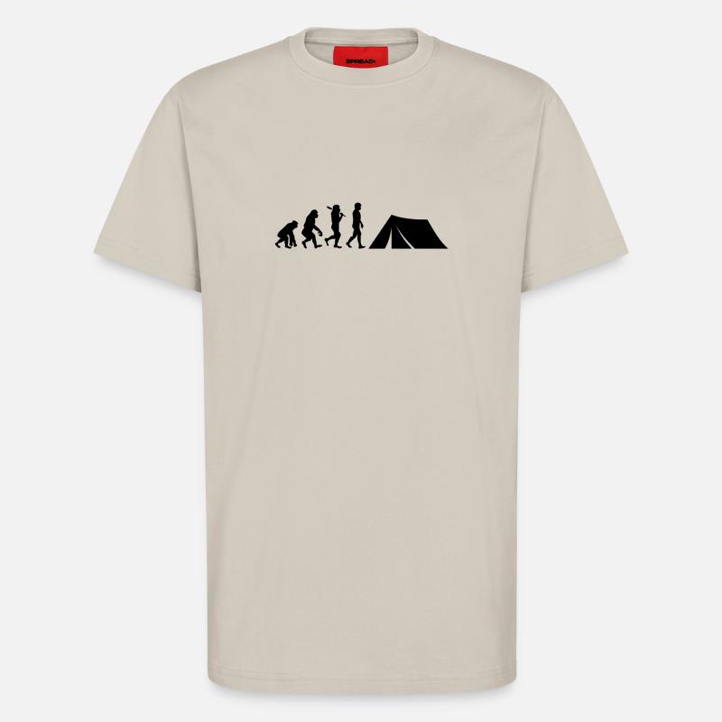 Zelten Evolution Camping - T-Shirt - made by SPREAD - WARM CLAY