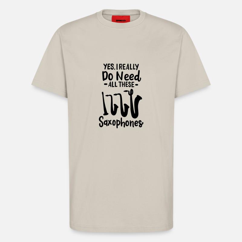 Saxophone Saxofon - T-Shirt - made by SPREAD - WARM CLAY