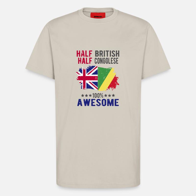 Half British Half Congolese - T-Shirt - made by SPREAD - WARM CLAY