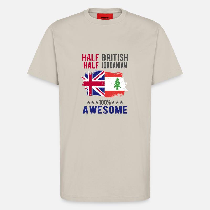 Halb Brite Halb Jordanier - T-Shirt - made by SPREAD - WARM CLAY