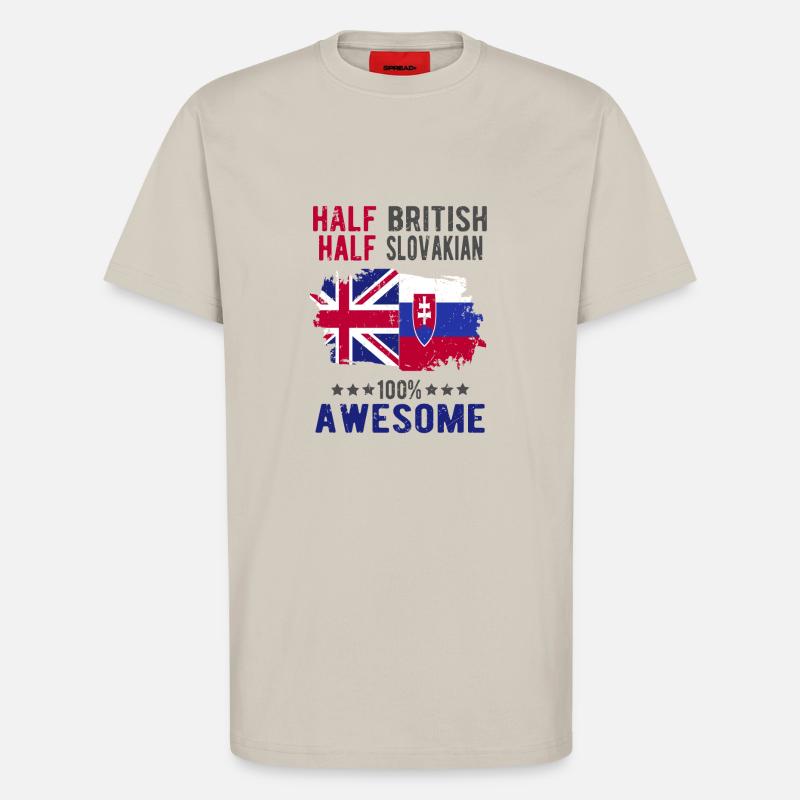 Halb Brite Halb Slowake - T-Shirt - made by SPREAD - WARM CLAY