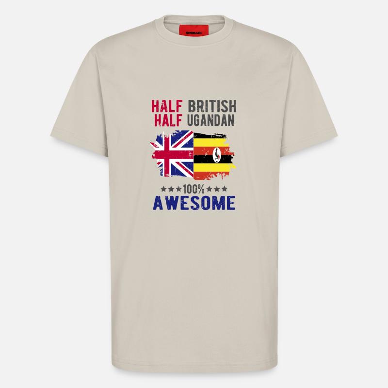 Halb Brite Halb Ugander - T-Shirt - made by SPREAD - WARM CLAY