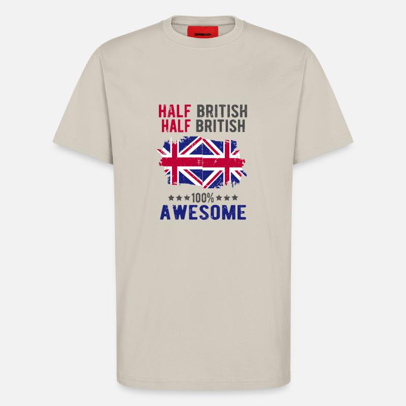 Halb Brite Halb Britisch - T-Shirt - made by SPREAD - WARM CLAY
