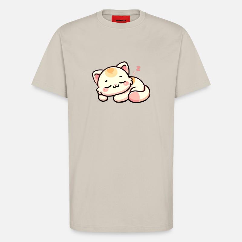 Schlafende Katze - T-Shirt - made by SPREAD - WARM CLAY
